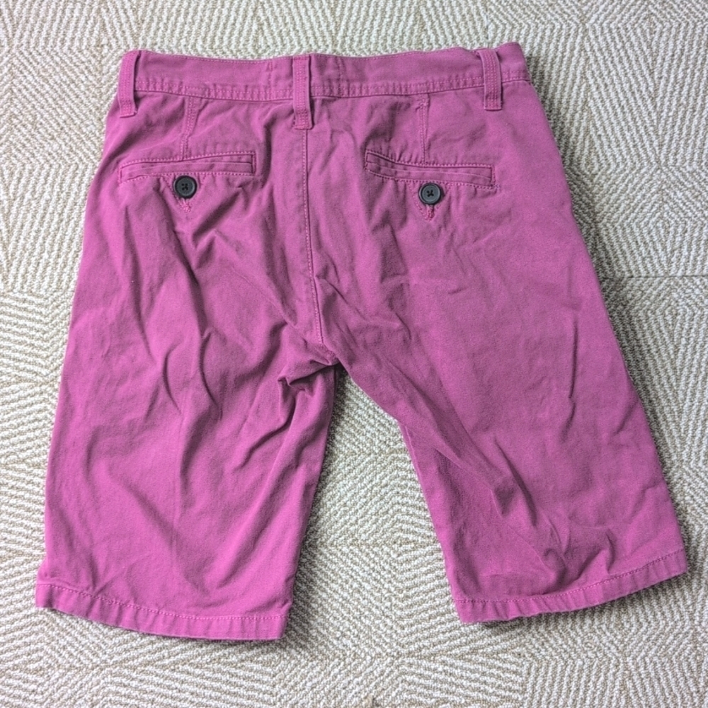 Bellfield Men's Casual Chino Raspberry Fuchsia Pink Button Fly Shorts Sz 30 - Picture 5 of 7